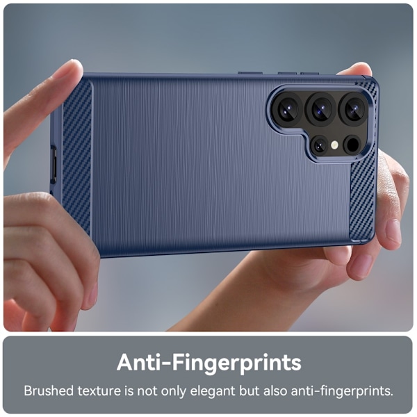 SKALO Samsung S25 Ultra Armor Carbon Suojakuori - Valitse väri Blue