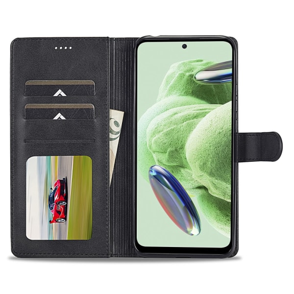SKALO Xiaomi Redmi Note 12 5G LC.IMEEKE Plånboksfodral i PU-Läde Svart