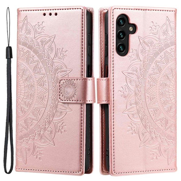 SKALO Samsung A54 5G Mandala Plånboksfodral - Roséguld Rosa guld