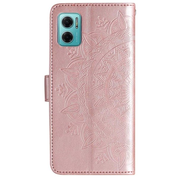 SKALO Xiaomi Redmi 10 5G Mandala Flip Cover - Rosa guld Pink gold