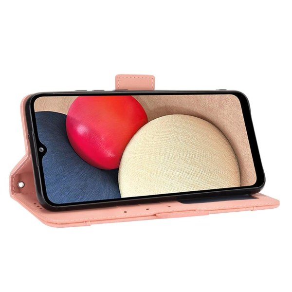 SKALO Samsung A02s / A03s 6-paikkainen lompakkokotelo - vaaleanpunainen Pink