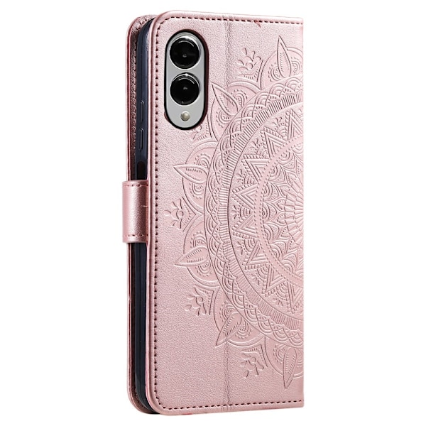 SKALO Samsung S25 Edge Mandala Flip Cover - Rosa guld Pink gold