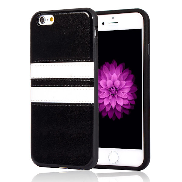 Skal i PU-läder med 2 streck iPhone 6/6S Light pink