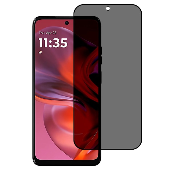 SKALO Motorola Moto G05 Yksityisyydensuojaus Näytönsuoja karkaistu lasi - Musta Black