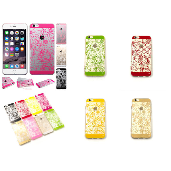 Flower Silikon TPU-Skal till iPhone 6/6S - fler färger Vit