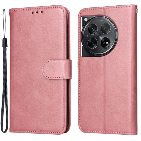 SKALO OnePlus 12 5G PU-Läder Plånboksfodral - Fler färger Rosa