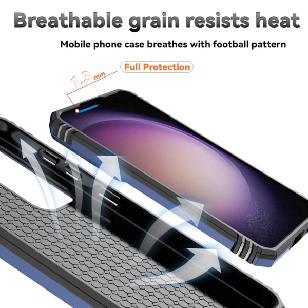 SKALO Samsung S24 Armor hybridi metallirengas kameran liukusäädin - Sininen Blue