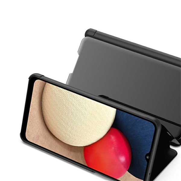 SKALO Samsung A02s / A03s Clear View Mirror Case - musta Black