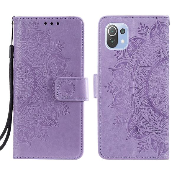 SKALO Xiaomi Mi 11 Lite Mandala Plånboksfodral - Lila Lila