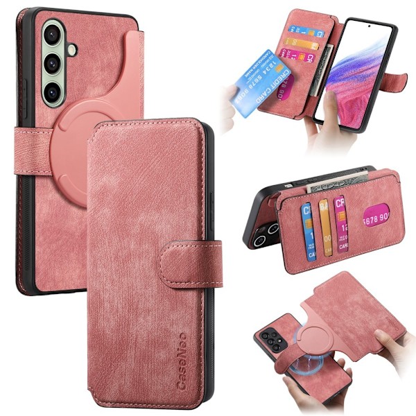 SKALO Samsung A26 5G CASENEO MW-03 Plånboksfodral - Rosa Rosa