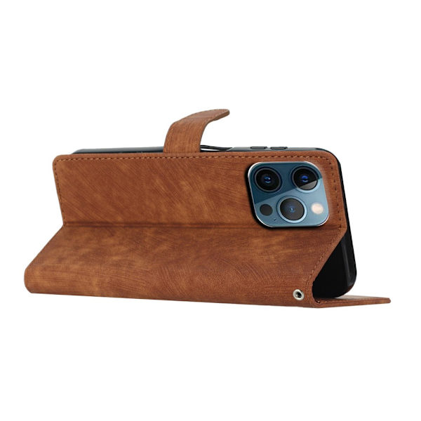 SKALO iPhone 15 Pro Max Plånboksfodral i PU-Läder - Brun Brun