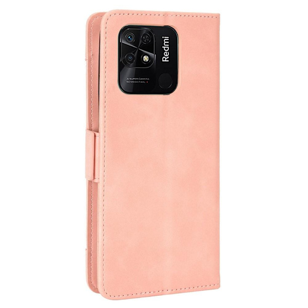 SKALO Xiaomi Redmi 10C 6-lokeroa Lompakkokotelo - Pinkki Pink