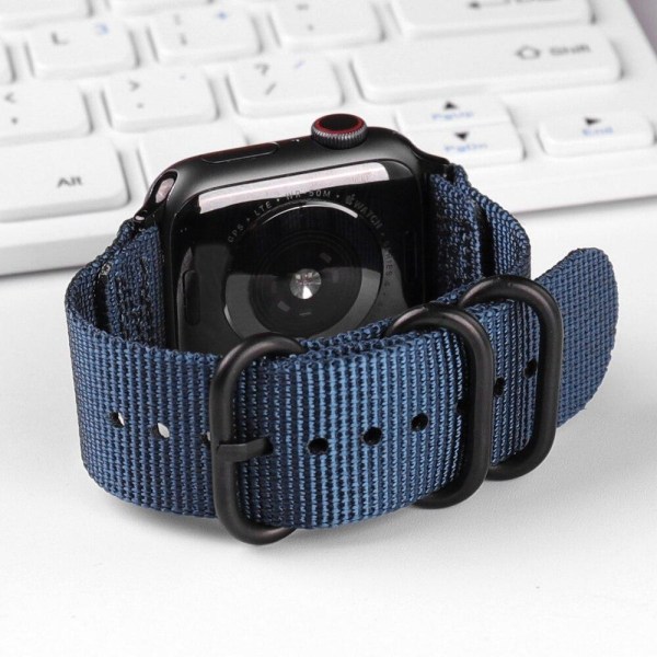 SKALO Nato-armband i nylon Apple Watch 42/44/45/49mm - Fler färg Blå