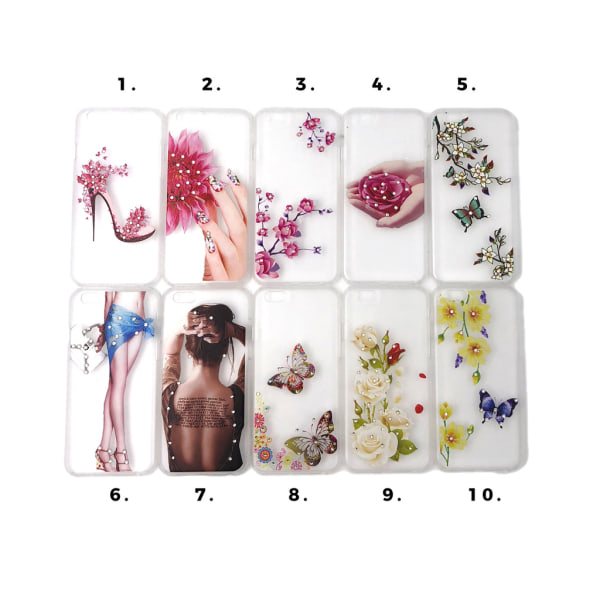 Motivskal med Diamant detaljer iPhone 6/6S MultiColor #9