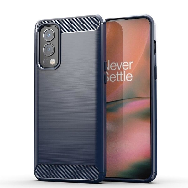 SKALO OnePlus Nord 2 Armor Carbon Stødsikker TPU-cover - Vælg fa Black