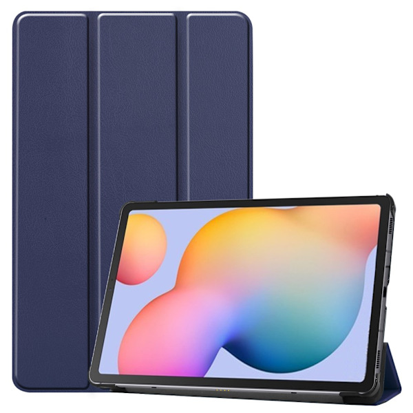 SKALO Samsung Tab S6 Lite Trifold Suojakotelo - Tummansininen Dark blue