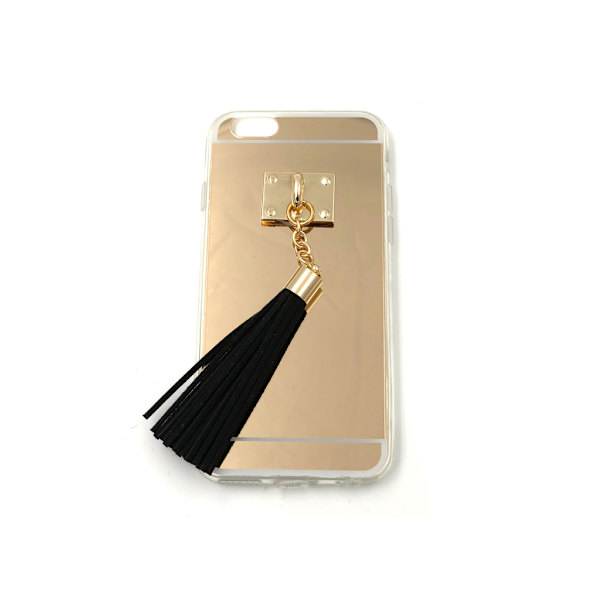 Spegelskal med tofs iPhone 6/6S Black