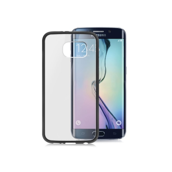 Frosted Transparent cover med farvet ramme Samsung S6 - flere farver Light blue