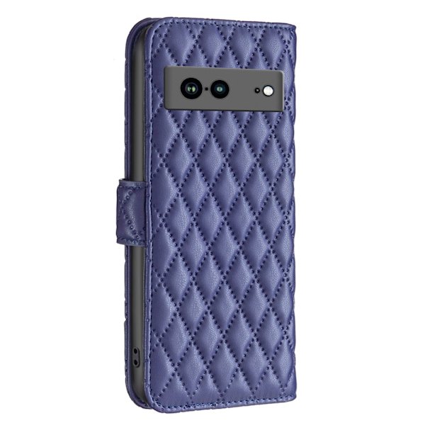 SKALO Google Pixel 7a BINFEN COLOR Tikattu Lompakko - Sininen Blue