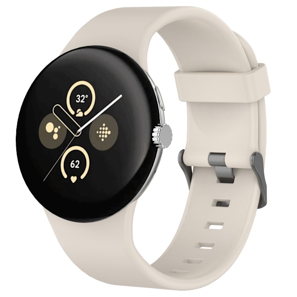 SKALO Silikoniranneke Google Pixel Watch 3 45mm - Valitse väri White