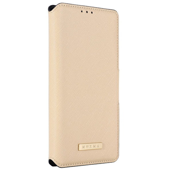 SKALO Samsung A25 5G MUXMA Saffiano PU-læder Pungetui - Guld Gold