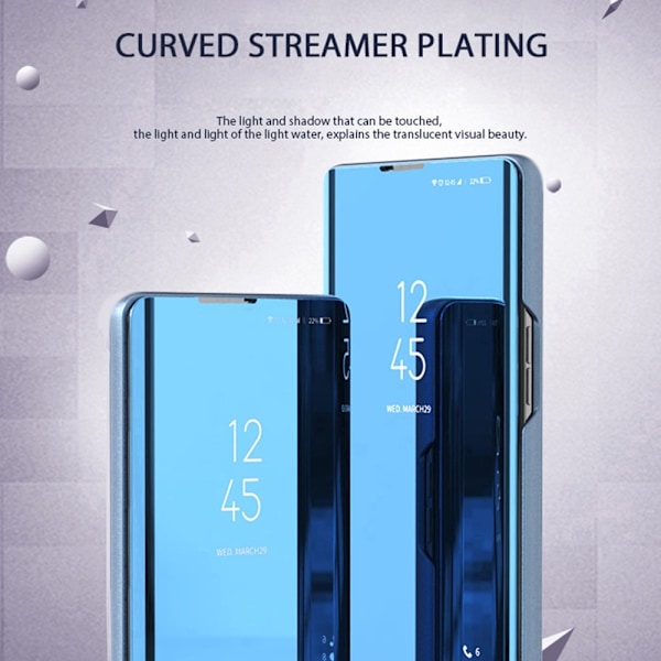 SKALO Samsung S25 Edge Clear View Flip Cover - Lilla-Blå Multicolor