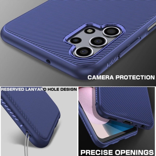 SKALO Samsung A13 4G Twill TPU kuori - - Sininen Blue