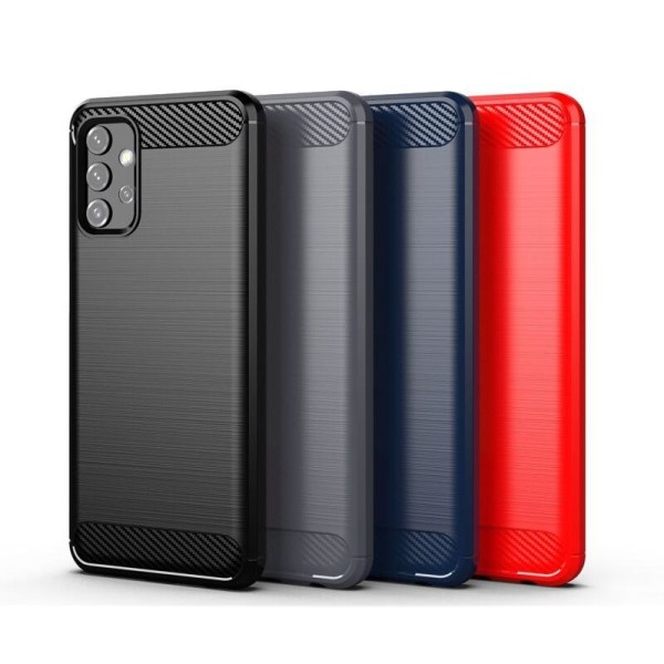 SKALO Samsung A32 5G Armor Carbon Stødsikker TPU-cover - Vælg fa Red