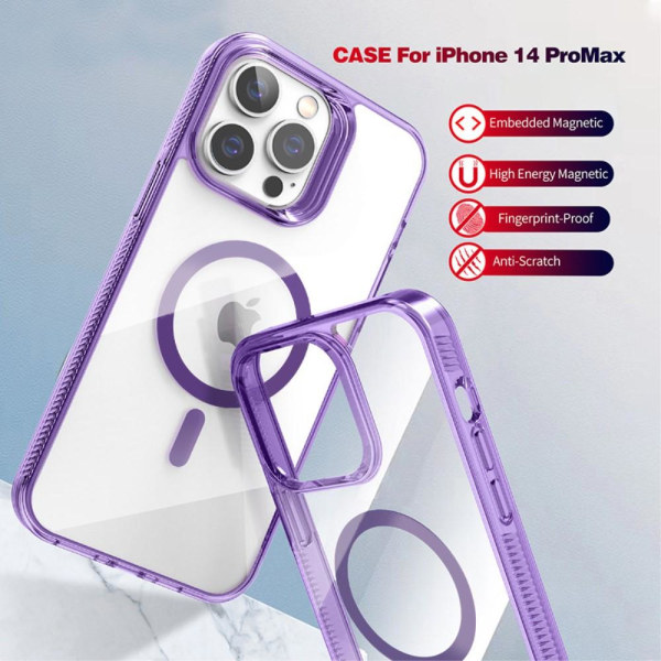 SKALO iPhone 15 Pro Color Bumper Magnet Skal - Blå Blå