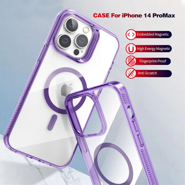 SKALO iPhone 15 Pro Väri Puskurin Magnet Suojakuori - Sininen Blue
