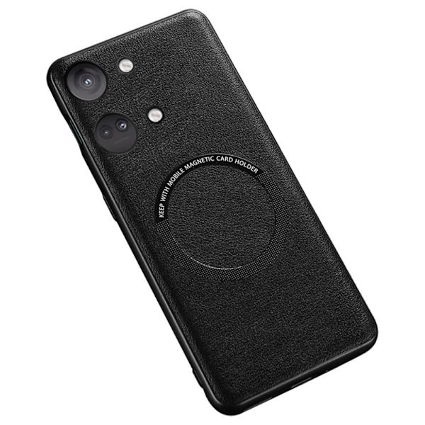 SKALO OnePlus Nord 3 5G / Ace 2V PU læder hybrid magnetisk ring Cover - Sort Black