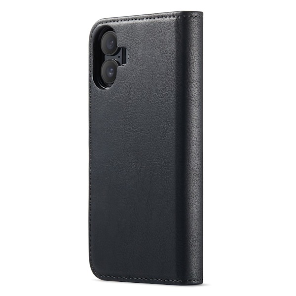 DG MING iPhone 16 2-i-1 Magnet Plånboksfodral - Svart Svart