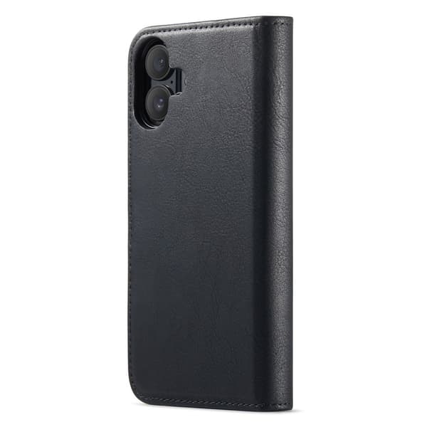 DG MING iPhone 16 2-i-1 Magnet Pungetui - Sort Black