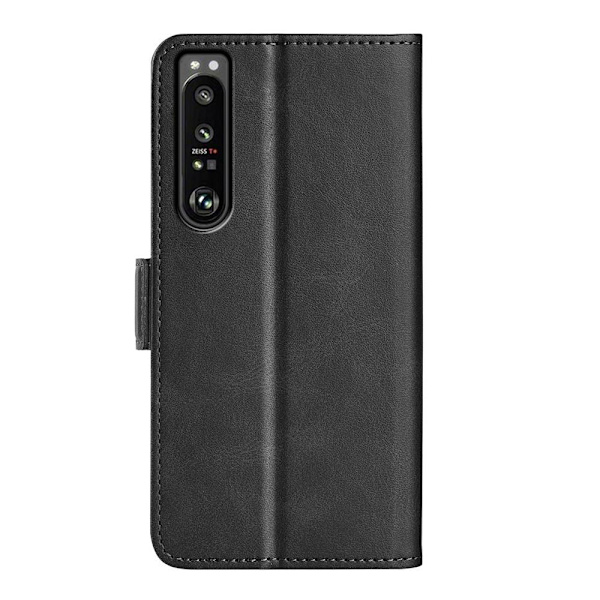 SKALO Sony Xperia 1 IV Premium Wallet Lompakkokotelo - Musta Black