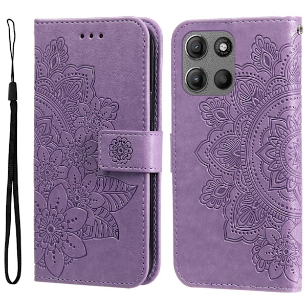 SKALO Motorola Moto G15 Power Mandala Plånboksfodral - Lila Lila