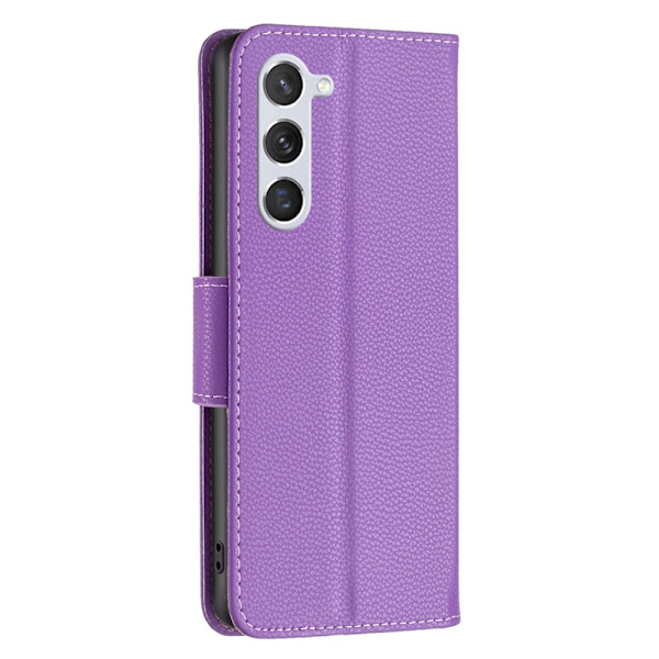SKALO Samsung S24 Litchi Plånboksfodral - Lila Lila