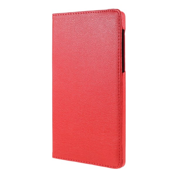 SKALO Samsung Tab A7 Lite 360 Litchi Flip Cover - Rød Red