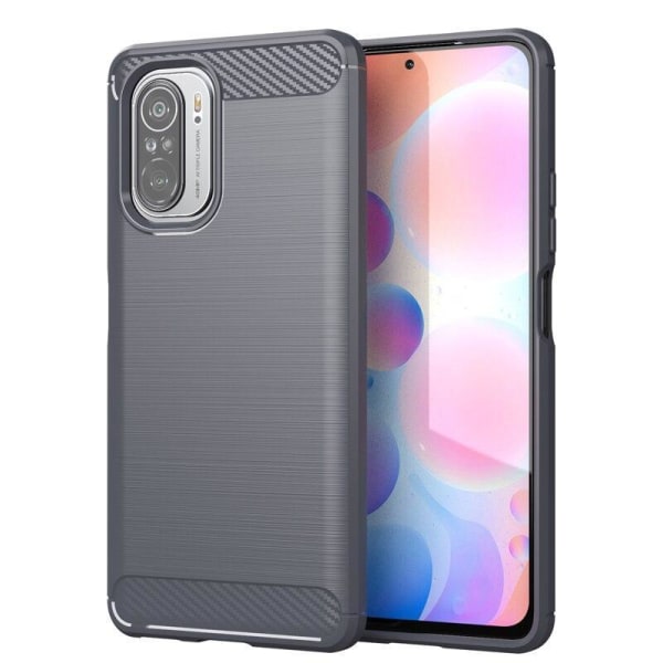 SKALO Xiaomi Mi 11i Armor Carbon Stöttåligt TPU-skal - Fler färger grå