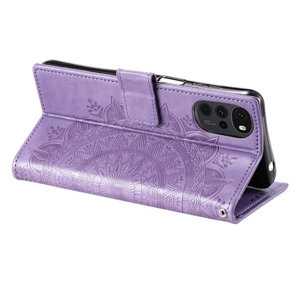 SKALO Motorola Moto G22 Mandala lompakkokotelo - Violetti Purple