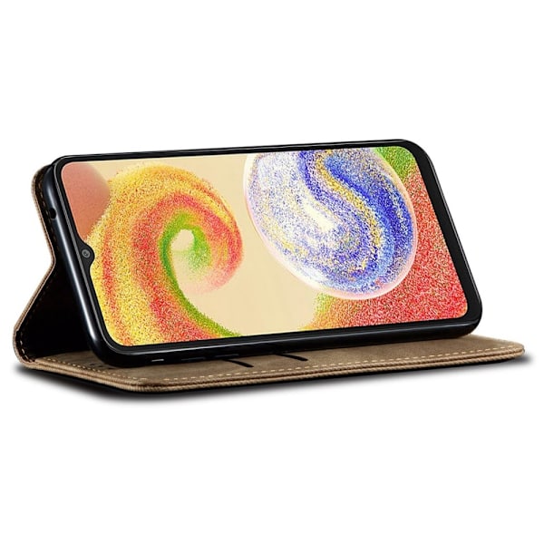 SKALO Samsung A16 Jeans Lompakkokotelo - Khaki Khaki