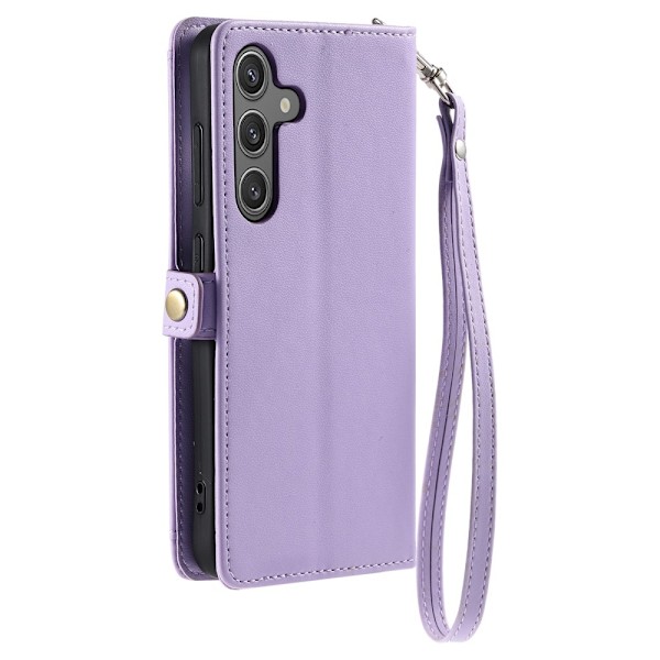 SKALO Samsung S25 PU-Läder Envelope Plånboksfodral - Lila Lila