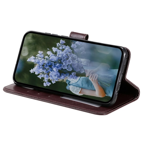 SKALO Sony Xperia 10 V Mandala lompakkokotelo - Ruskea Brown