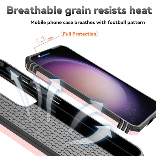 SKALO Samsung S24 Armor hybridi metallirengas kameran liukusäädin - Ruusukulta Pink gold