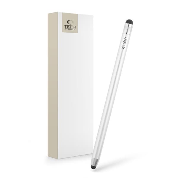 Tech-Protect Touch Styluspenna Dual Tip 14cm - Silver Silver