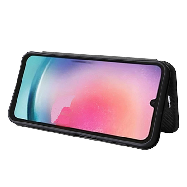 SKALO Samsung A25 5G Carbon Fiber Plånboksfodral - Svart Svart