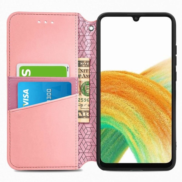SKALO Samsung A13 4G Mandala Slim Pungetui - Pink Pink