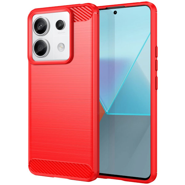 SKALO Xiaomi Redmi Note 13 Pro 5G Armor Carbon Stöttåligt TPU-skal - Fler färger Röd