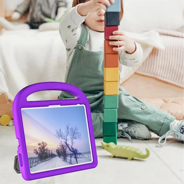 SKALO iPad 11" (2025) Barnskal med handtag och ställ - Lila Lila