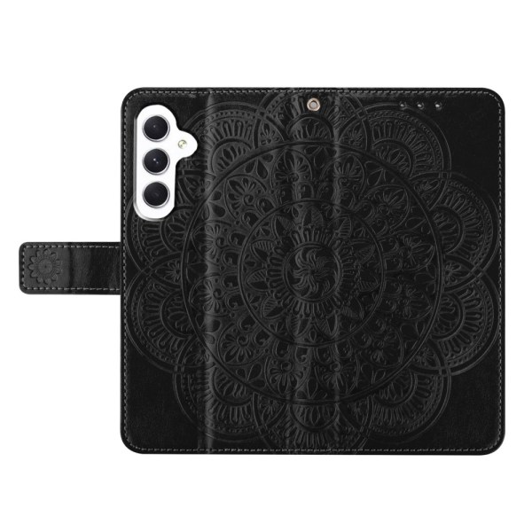 SKALO Samsung A15 5G Mandala Flip Cover - Sort Black