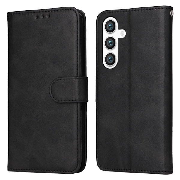 SKALO Samsung S25 PU-læder Flip Cover - Vælg farve Black